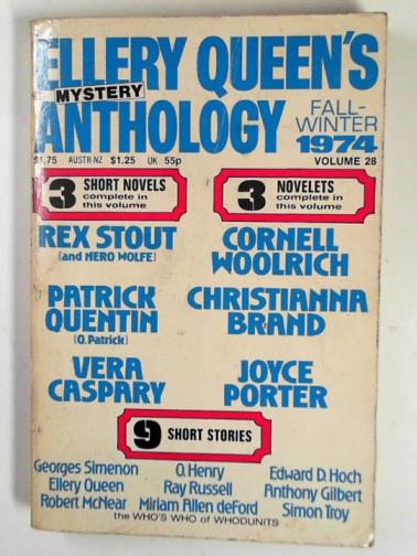 QUEEN, Ellery (ed) - Ellery Queen's mystery anthology, Fall-Winter 1974, vol. 28