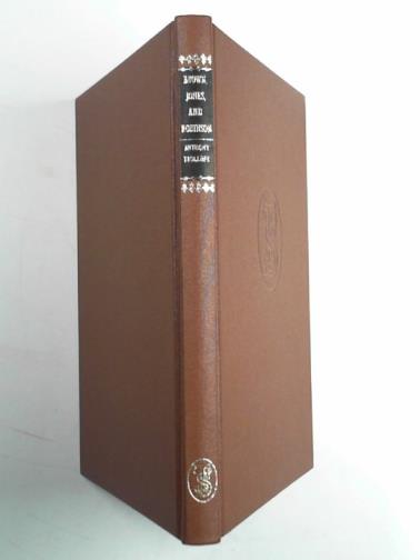 TROLLOPE, Anthony - The struggles of Brown, Jones and Robinson by one of the firm