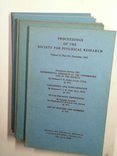  - Proceedings of the Society for Psychical Research (6 issues, December 1962 - April 1966)
