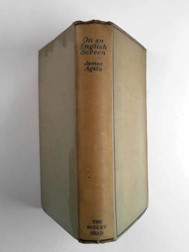 AGATE, James - On an English screen