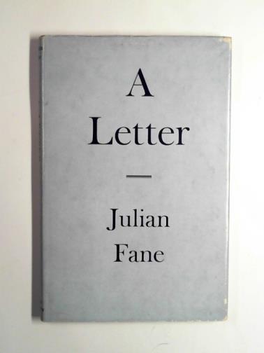 FANE, Julian - A letter