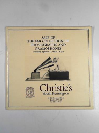 CHRISTIE'S - Sale of the EMI collection of phonographs and gramophones