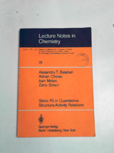 BALABAN, A.T. & others - Steric fit in quantitative structure-activity relations