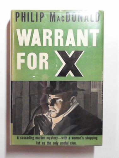 MACDONALD, Philip - Warrant for X