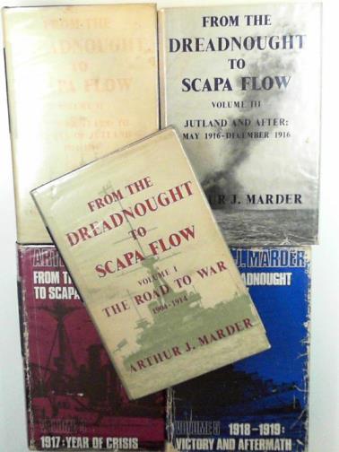 MARDER, Arthur J. - From the Dreadnought to Scapa Flow (5 vols.)