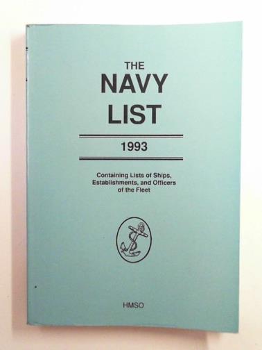  - The Navy list, 1993: corrected to 31st March 1993