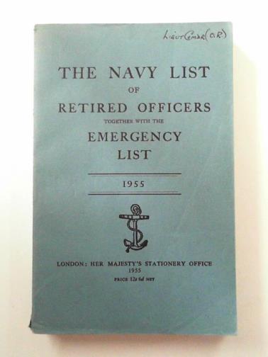  - The Navy list of retired officers together with the emergency list 1955: corrected to 18th June 1955