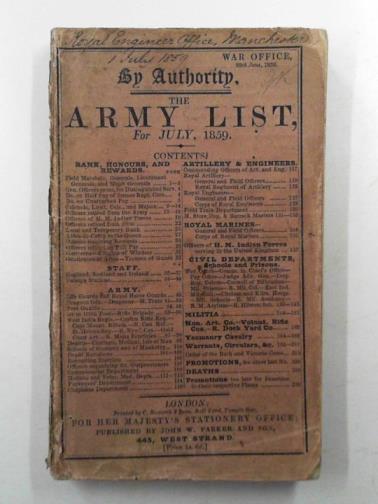  - The Army list, for July, 1859