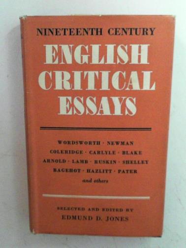JONES, Edmund D (ed) - English critical essays (Nineteenth century)