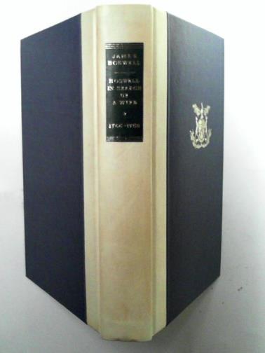 BRADY, Frank (ed) - Boswell in search of a wife 1766-1769