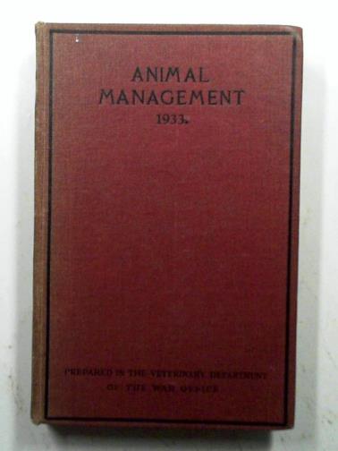 THE WAR OFFICE - Animal management 1933