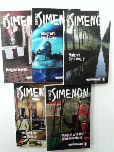 SIMENON, Georges - 5 Maigret titles (Maigret and the Wine Merchant; Maigret Gets Angry; Maigret and the Minister; Maigret's First Case; Maigret Travels)