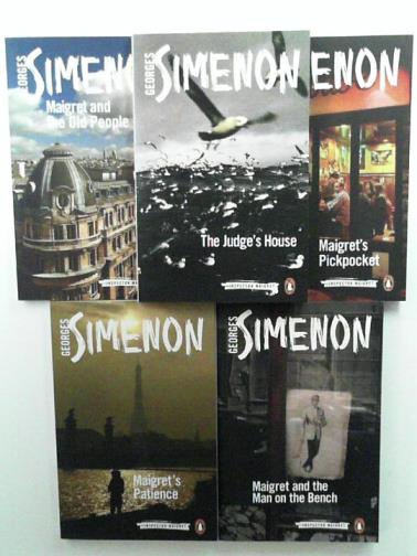 SIMENON, Georges - 5 Maigret titles (Maigret and the Man on the Bench; Maigret's Pickpocket; Maigret and the Old People; The Judge's House; Maigret's Patience)