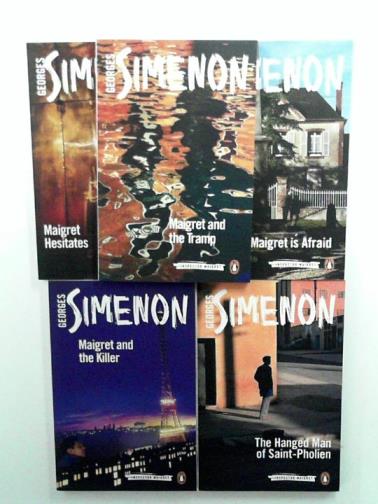 SIMENON, Georges - 5 Maigret titles (Maigret and the Tramp; Maigret is Afraid; Maigret Hesitates; The Hanged Man of Saint-Pholien; Maigret and the Killer)