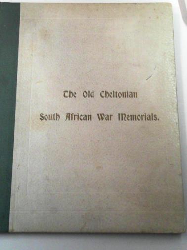 HUNTER, A.A - The Old Cheltonian South African War memorials: Memorial Cross, Reredos in College Chapel, Kneeling desk