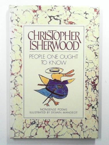 ISHERWOOD, Christopher - People One Ought to Know