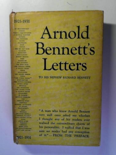 BENNETT, Arnold; - Arnold Bennett's letters to his nephew