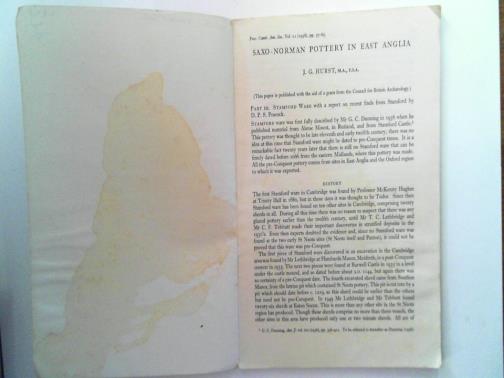 HURST, J.G. - Saxo-Norman pottery in East Anglia: Part III