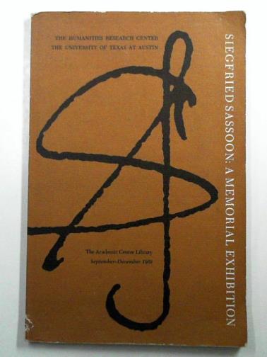FARMER, David - Siegfried Sassoon: a memorial exhibition