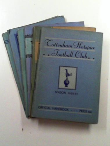  - Tottenham Hotspur Official Handbooks 1950-1956 (6 vols.)