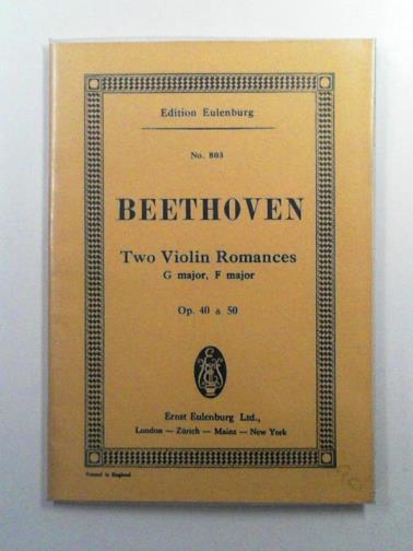 BEETHOVEN, Ludwig van - Tw Romances: G major, F major for violin and orchestra, Op.40 & 50
