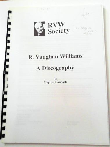 CONNOCK, Stephen - R. Vaughan Williams: a discography
